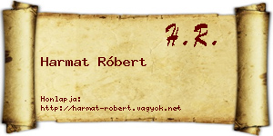 Harmat Róbert névjegykártya